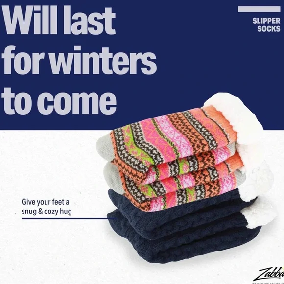 NWT Women’s Luther Pike Seattle Holiday Themed Non-Skid Slipper Socks - Picture 3 of 11